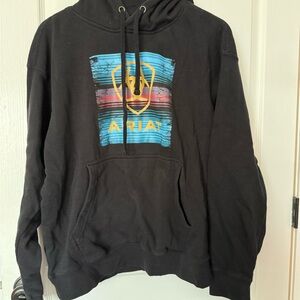 Ariat Black Hoodie with Colorful Logo